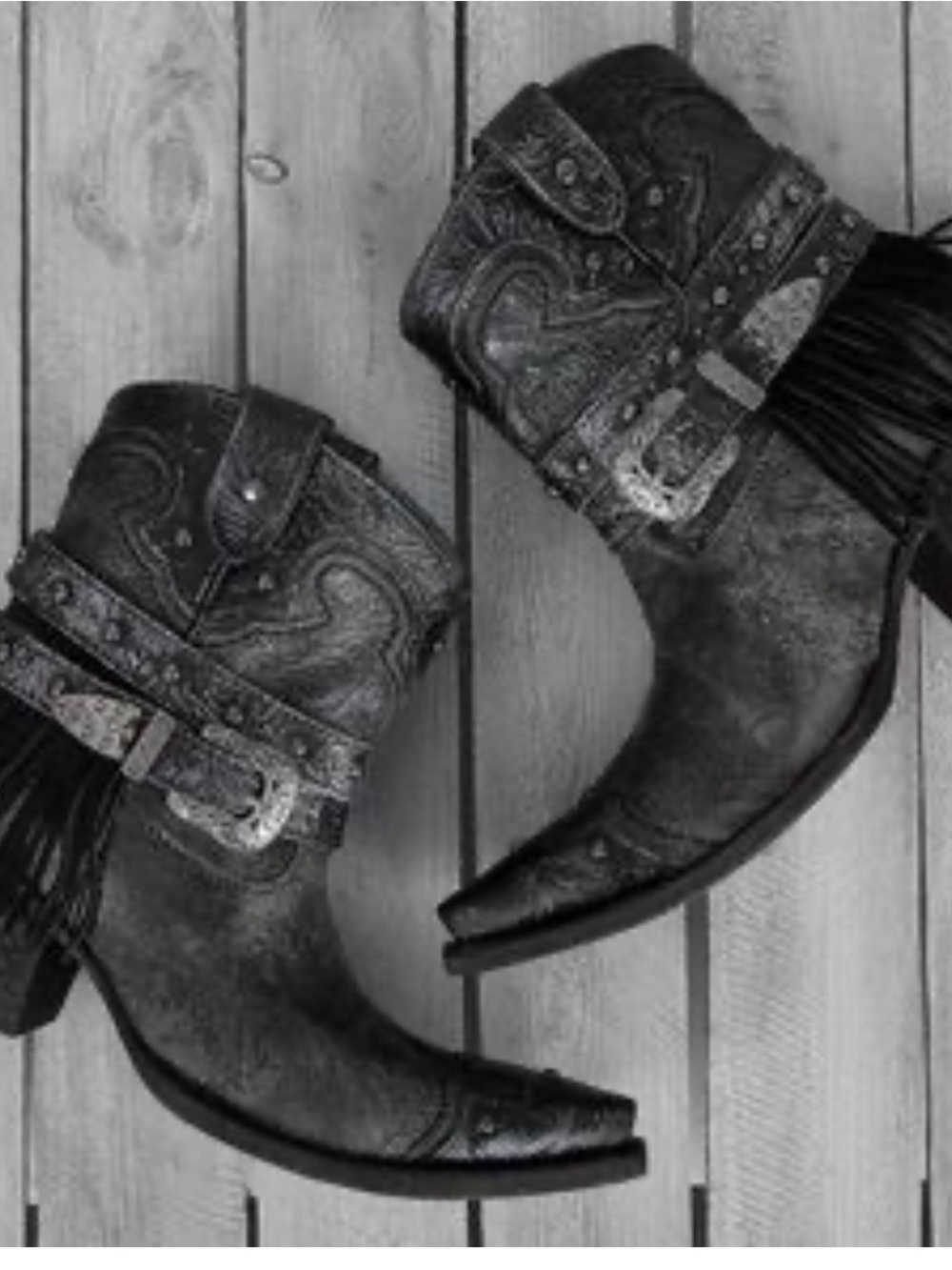 Corral Fringe Western Ankle Boots
